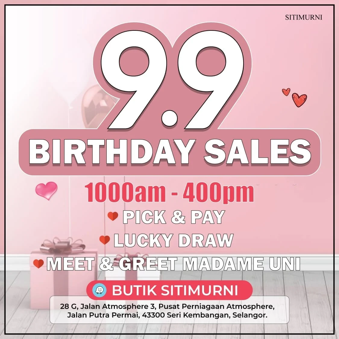 9.9 Birthday Sales