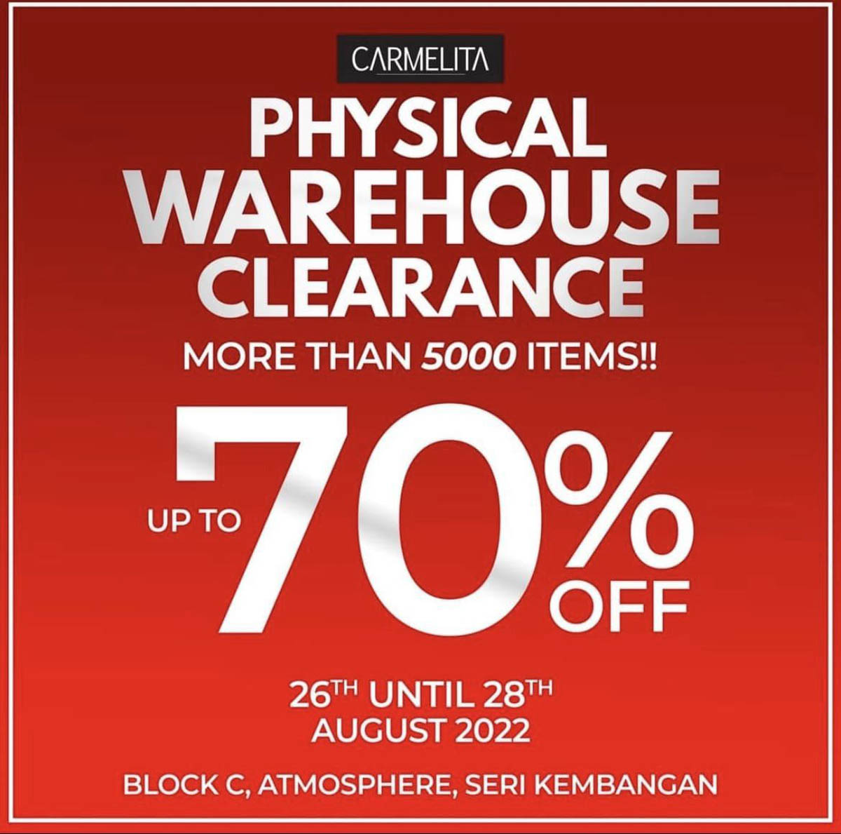 Carmelita First Ever Physical Warehouse Sale - Image 2