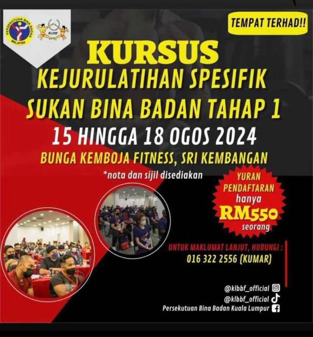 Kursus Kejurulatihan Spesifik Sukan Bina Badan Tahap 1