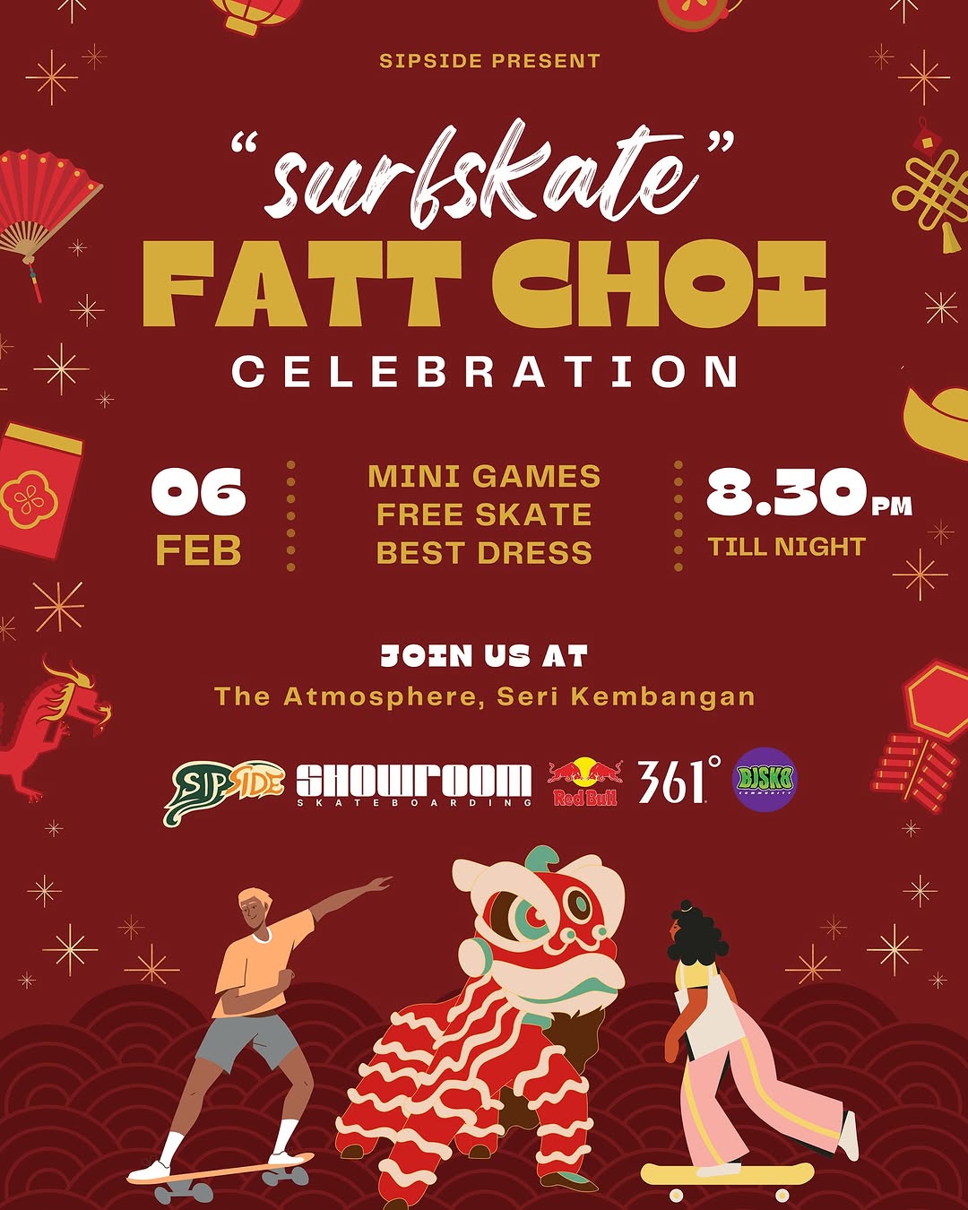 Surfskate Fatt Choi Celebration