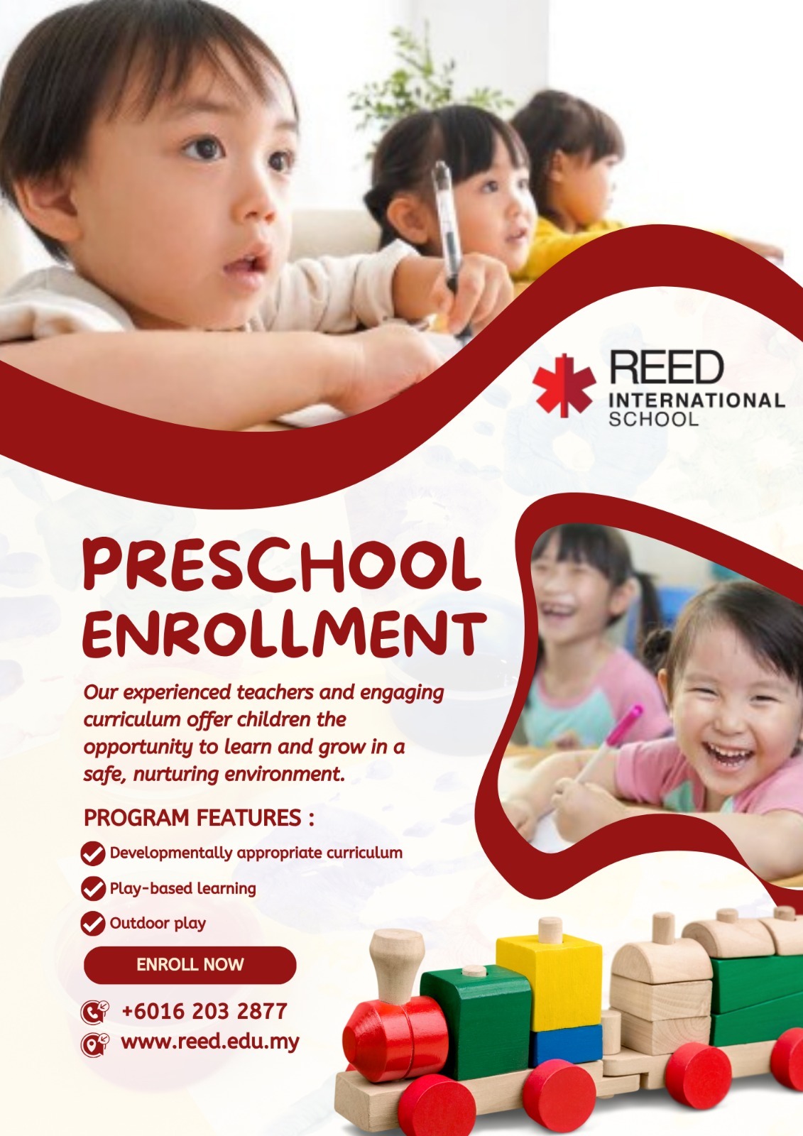 Preschool Admissions Now Open at REED International School