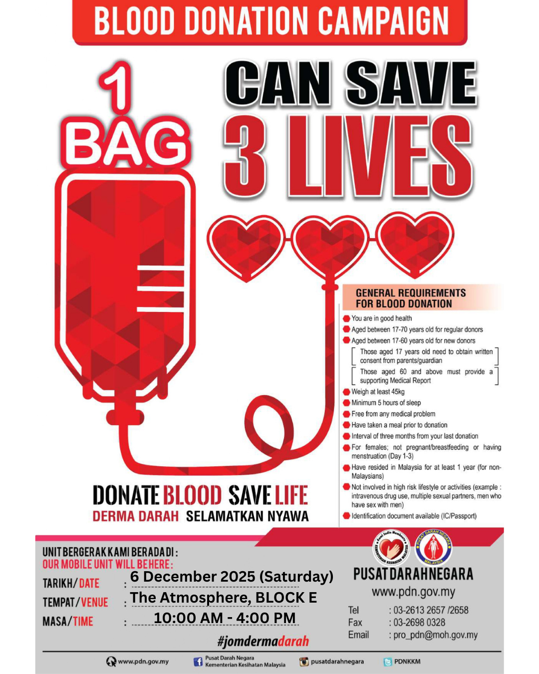 Blood Donation Campaign @ The Atmosphere