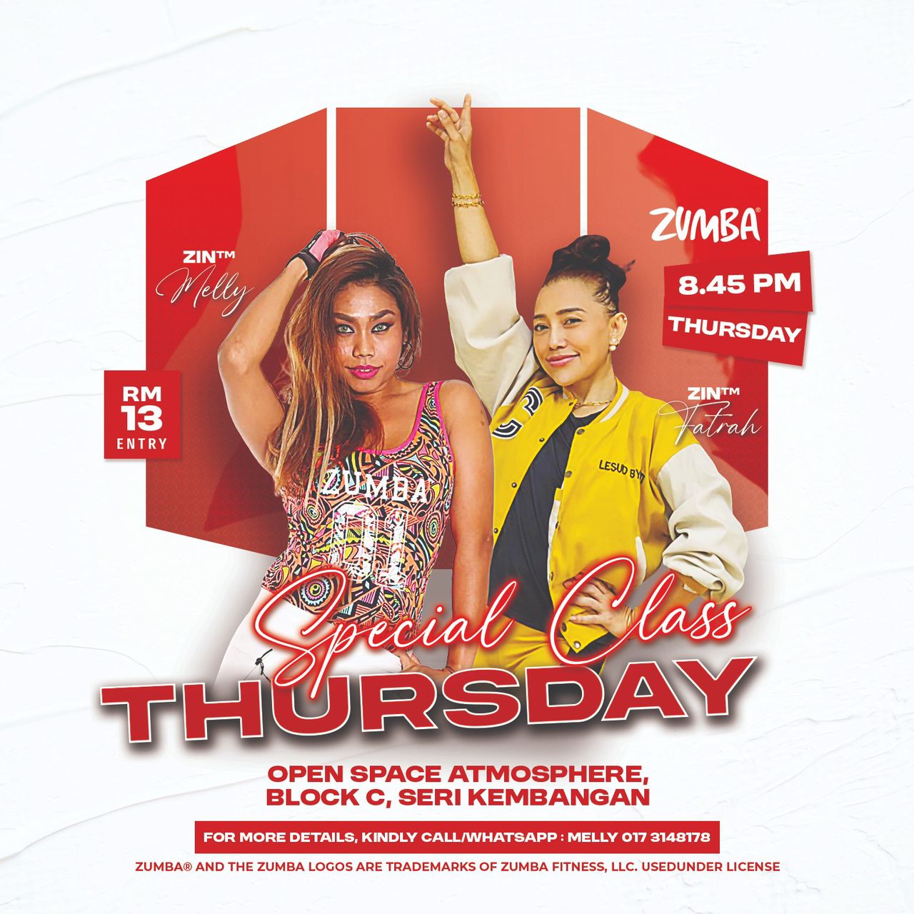 Zumba Special Class  @ The Atmosphere 