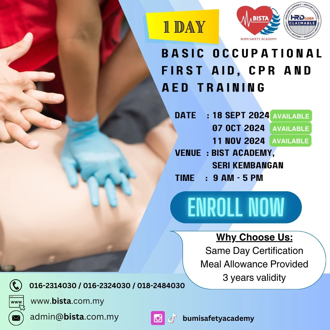 Basic Occupational First Aid, CPR and AED Training