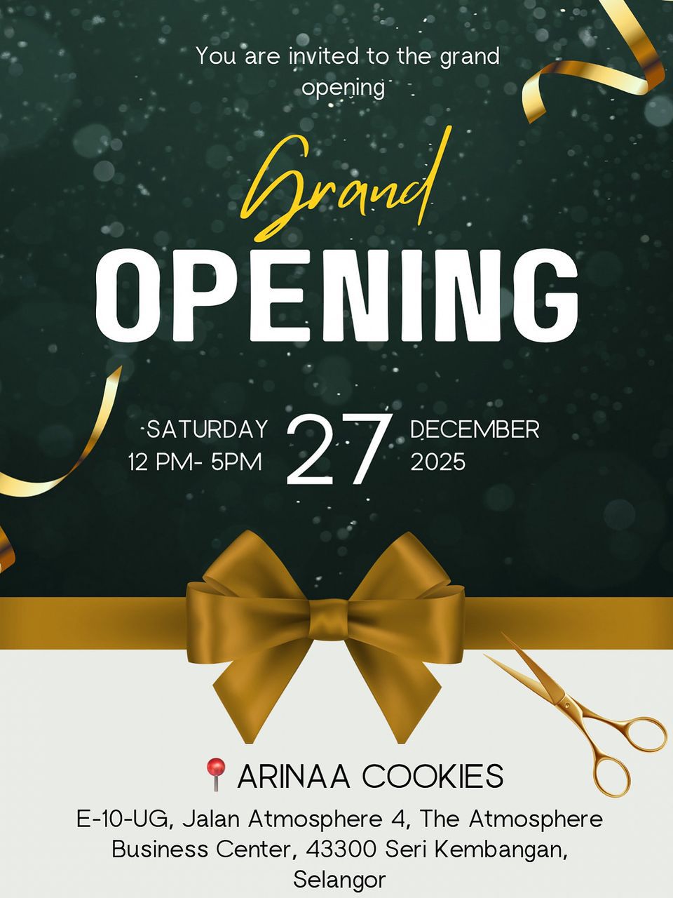 Grand Opening @ Arinaa Cookies