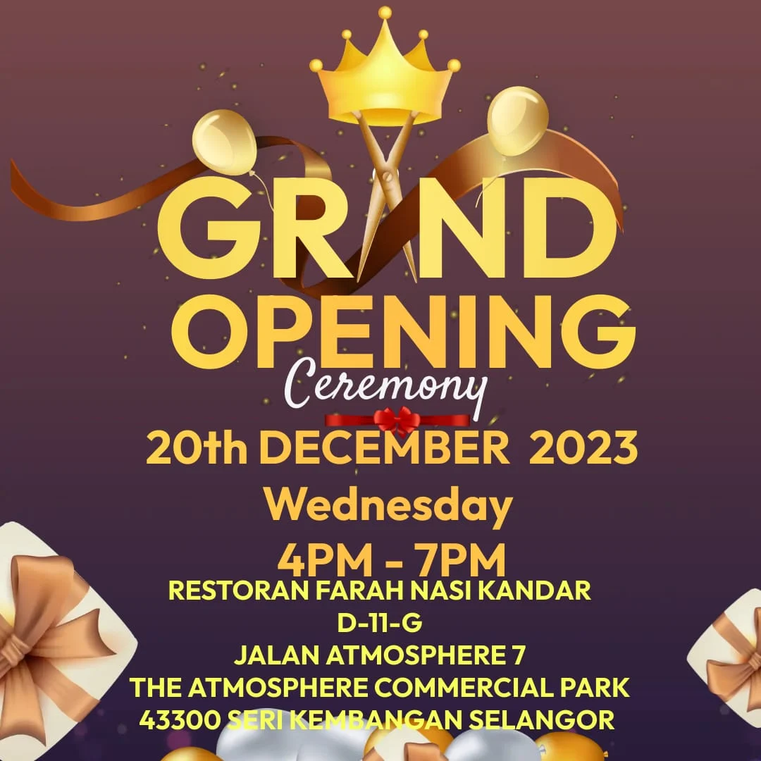 Grand Opening Restoran Farah D-11-G