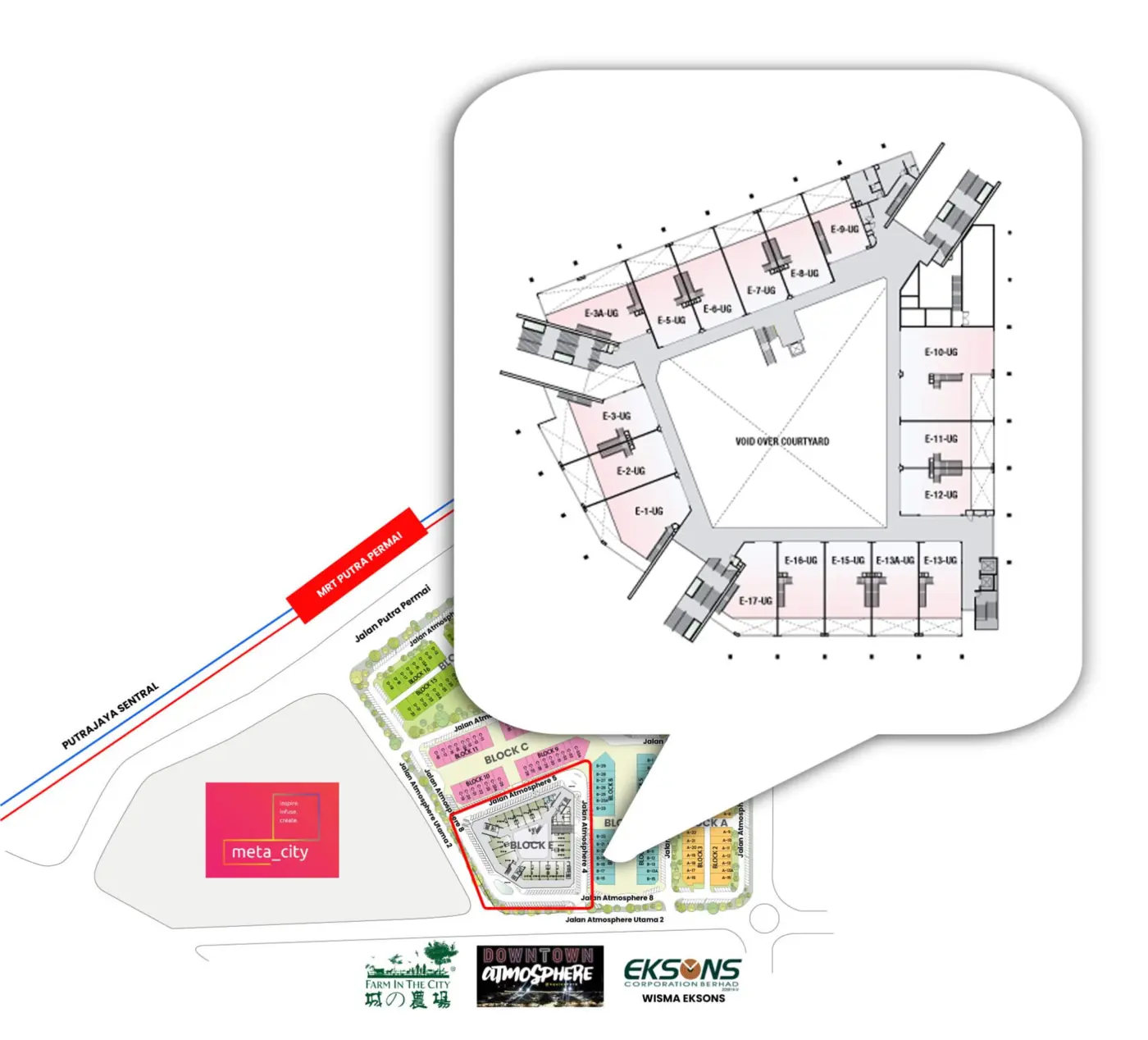 Block E Upper Ground Floor Plan
