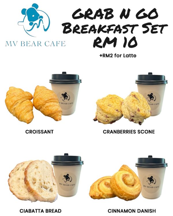 C-1-G MV bear cafe Grab N Go Breakfast Set