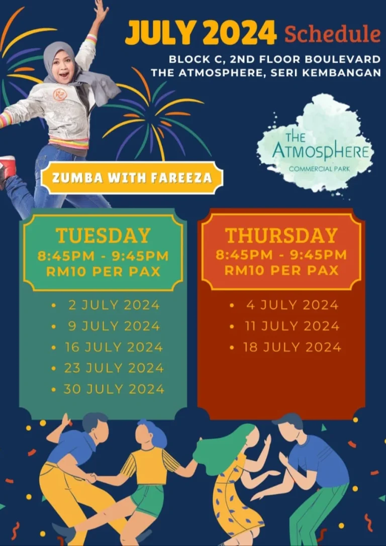 Zumba Class July Schedule